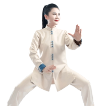 Spring Autumn Winter Tai Chi Suit Womens New Thickened Knitted Cotton Suede Martial Arts Performance Morning Practice Taijiquan Taijiquan Costume