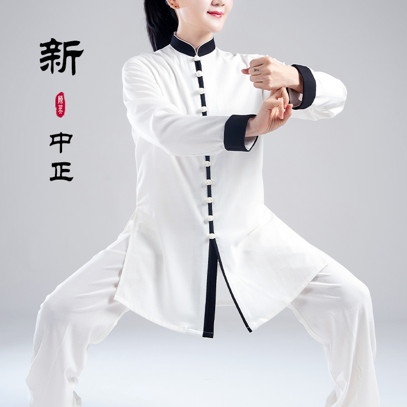 2022 new Tai Chi uniforms for men and women Spring and summer autumn winter season cotton linen Chinese style martial arts performance taijiquan Martial Art Costume
