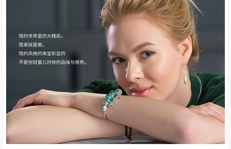 ATHENAIE925 Bạc Pavé Ocean Starfish Mặt dây chuyền Chuỗi hạt Vòng đeo tay Vòng tay Handmade Chất liệu - Vòng đeo tay Cuff
