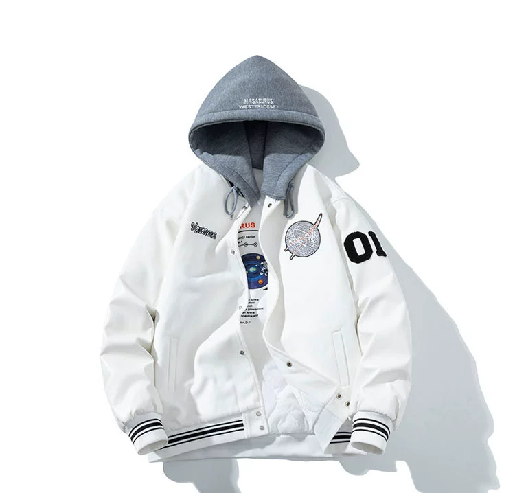 NASA Chung Bóng Chày Mỹ Áo Khoác Cotton Nam Ủi Kim Cương Dày Cặp Đôi Khâu Thu Đông Áo Khoác Nỉ Bông Áo Khoác áo bomber