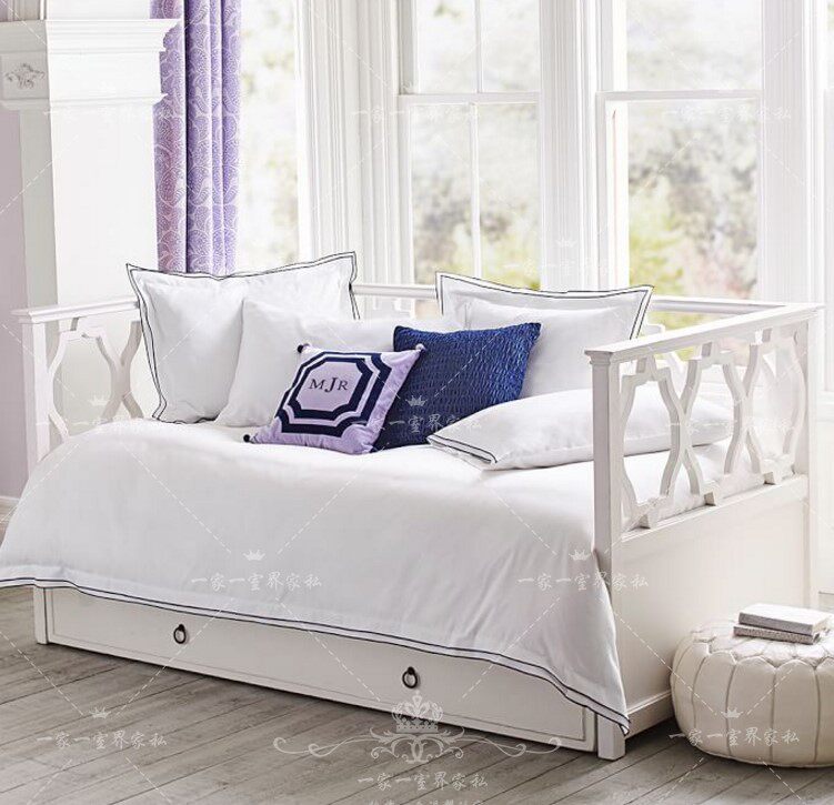 American Solid Wood Storage Sofa Bed Field Princess Bed Law Style Small Family Living Room With Drawer Casual Trio Sofa