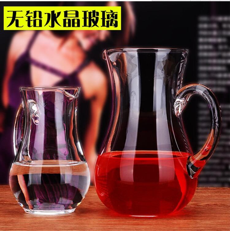 Với quy mô rượu vang trắng jug decanter rượu vang đỏ decanter jug ​​rượu vang nhà chì tinh thể thủy tinh miễn phí