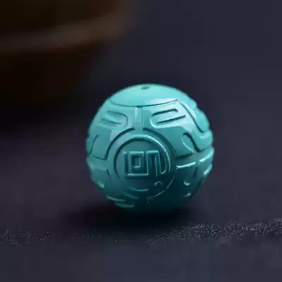 Hubei original mine turquoise Bogu pattern single bead carved beads with beads Diamond Star Moon bracelet diy accessories