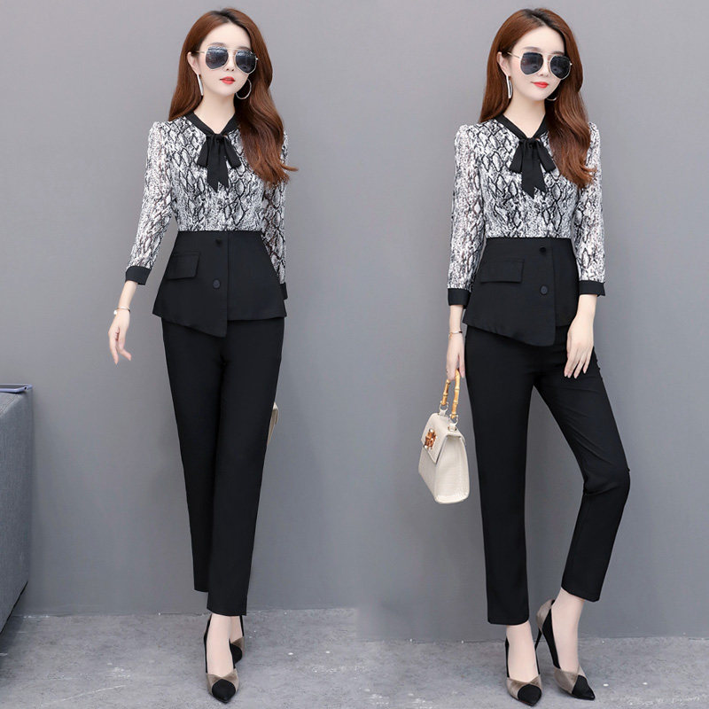 2022 Spring and Autumn new Korean version of the name Sister Yuanye Temperament Reduction two sets Casual Fashion Suit Women