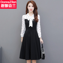 Skirt children 2022 spring new temperament to be slim fashion goddess Van light ripeny storm Point snowspun hymn dress