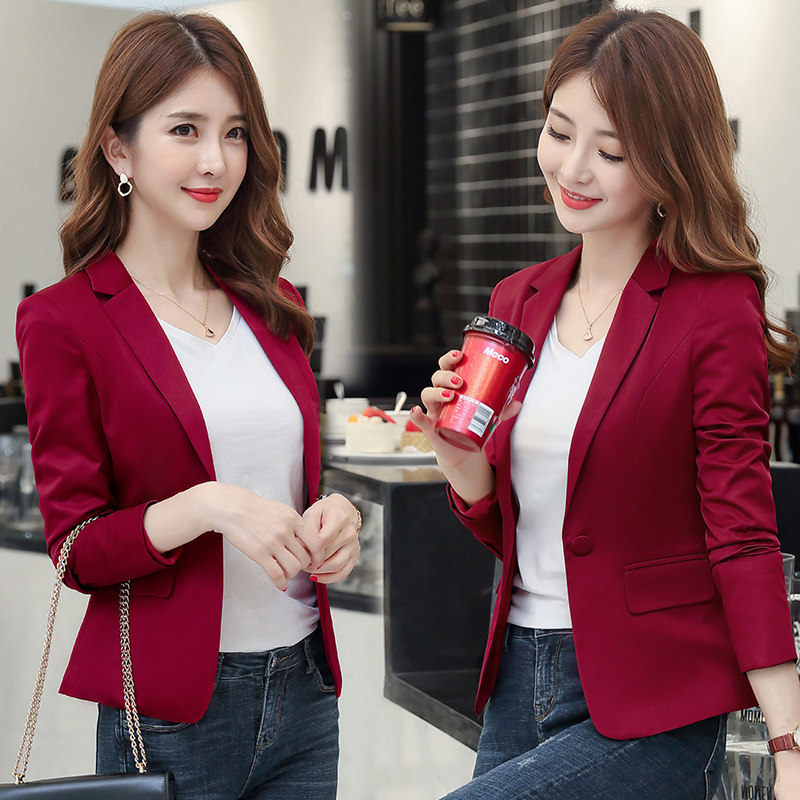 Small suit woman jacket 2022 Spring and autumn new Korean version Temperament Cashew casual conspicuos slim short Western suit Chaos