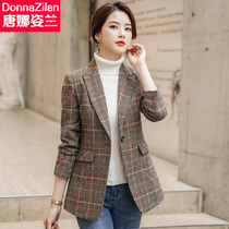Inglén Style Sub-small Western-style ladies jacket 2022 Spring new Korean version cashew cashew for leisure Thing suit jacket