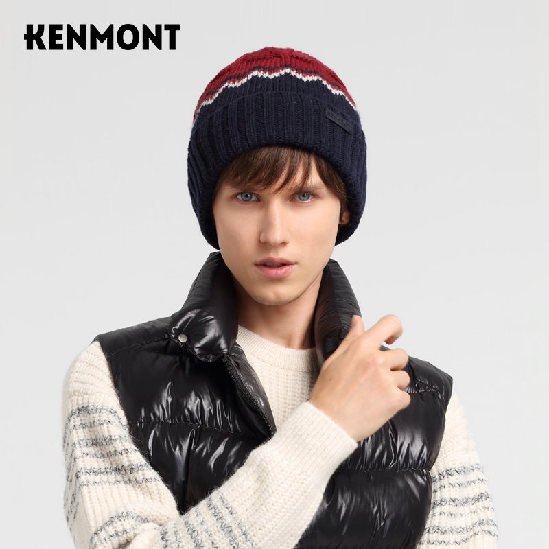 Camon wool hat men autumn and winter new knitting warm cover cap outdoor cold proof cap official