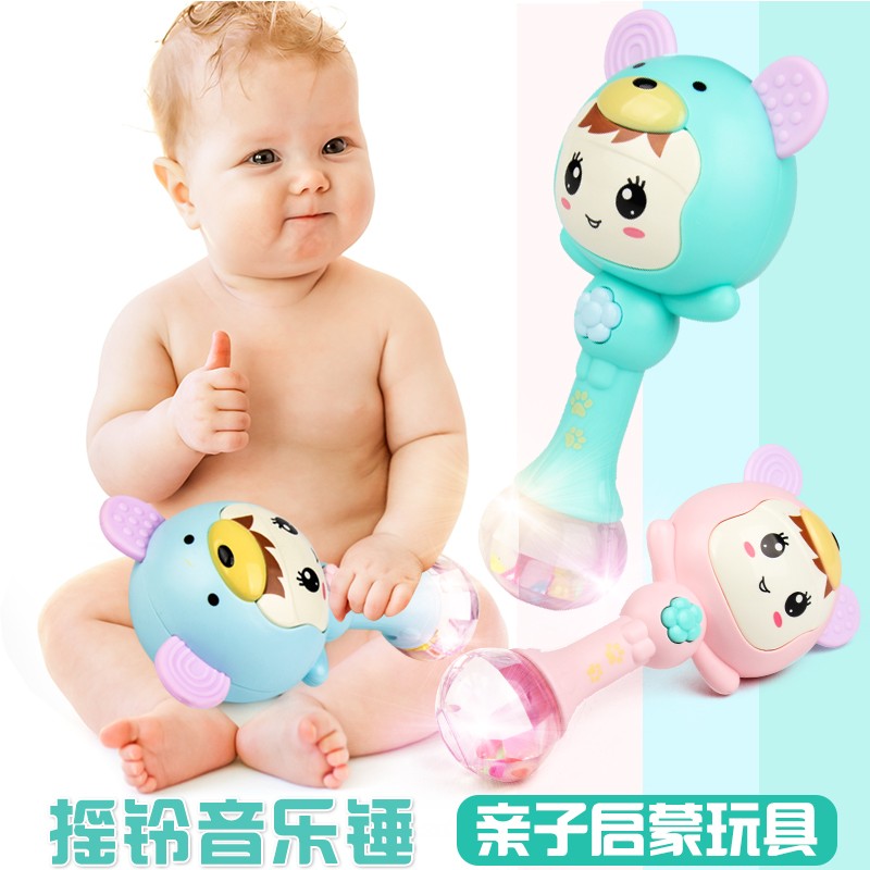 Baby toys 0 - 1 year old hand rings newborn baby music rhythm bar baby children 3 - 6 - 12 months puzzle