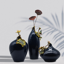 Modern light luxury furnishings home accessories American new Chinese living room TV cabinet decoration vase housewarming new home gifts