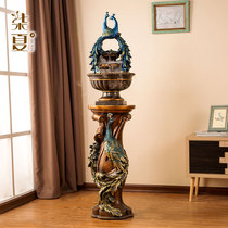 Peacock ornaments lucky water landing TV cabinet living room American retro porch decoration home accessories