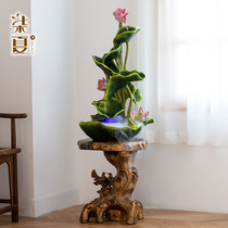 New Chinese style fortune flowing water large-scale floor ornaments living room light luxury office water fountain opening housewarming gifts