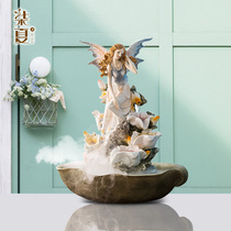 Nordic creative flowing water ornaments light luxury living room TV cabinet floor decoration home housewarming wedding high-end gifts