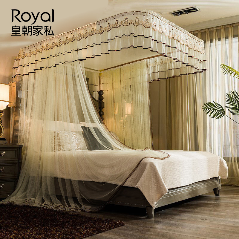 Royal furniture U-shaped guide rail mosquito net 1 8m bed floor bed European princess wind 1 5m home track summer