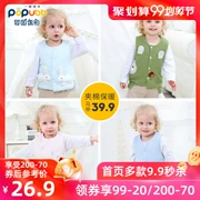 Áo vest bé gái mùa thu và mùa đông nữ cotton mỏng dễ thương cho bé trai nước ngoài bảo vệ áo cho bé mặc ấm áp mùa thu 1-3-6 tháng - Áo ghi lê