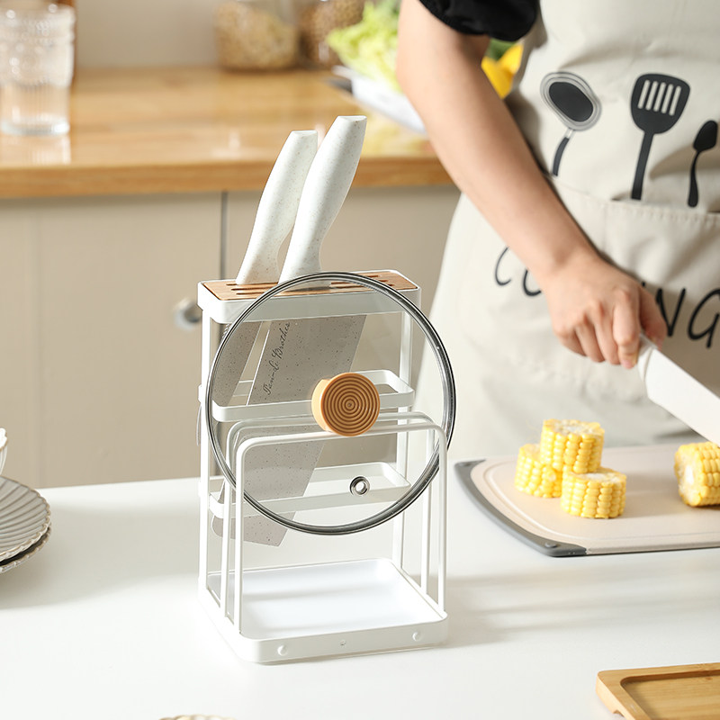 Wall-mounted cutter Kitchen Containing Tool Holder Shelving Shelf Cutting Board Chopping Board Integrated Chopstick Cage table Chopstick Cylinder Cage
