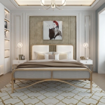 Nordic in wind minimal modern soft - bag iron bed 1 8m light luxury small household type princess 1 5 m iron frame bed