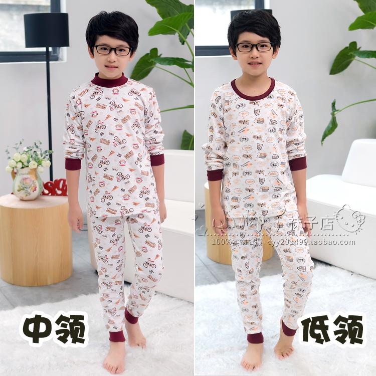Quần áo trẻ em quần lớn trẻ em mùa thu quần cotton phù hợp với đồ lót trẻ em bộ bông cô gái cao cổ áo len trẻ em thoi trang tre em cao cap