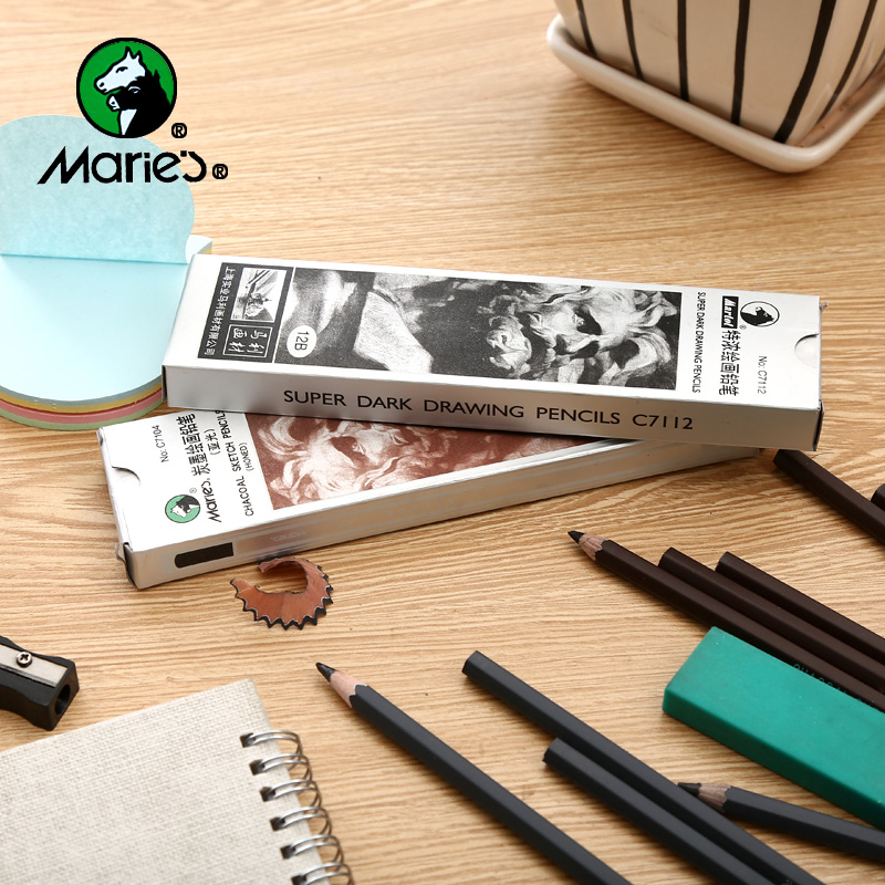 Mali Sketching Drawing Drawing Sketch Sketching Pencil Carbon Pen soft medium hard fine arts students special speed writing pen horsepower soft