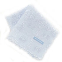Japanese imported WEDGWOOD weechwood women embroidered cotton handkerchief handkerchief square towel sweat towel lace lace