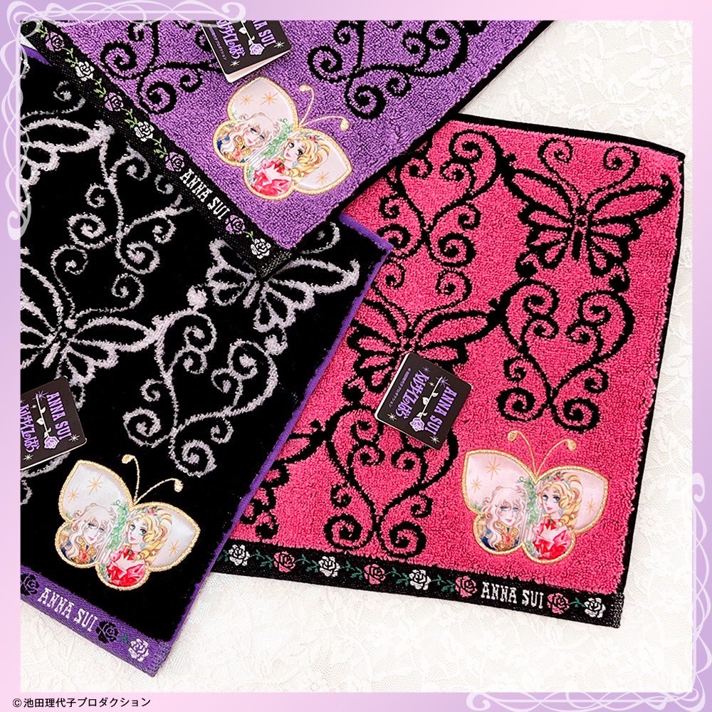 Japan imports ANNA SUI Ana Suvarsey Rose pure cotton carry-on pasta handkerchief towel towels