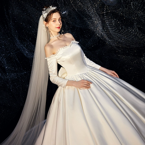 Свадебное платье, 2020, большой размер, по фигуре, открытые плечи