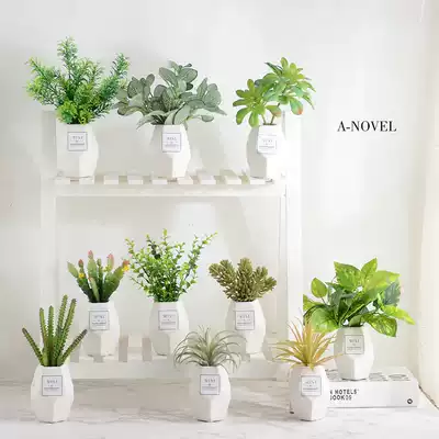 Simulation fake grass plant decoration potted green plant decoration ins fake flower bonsai living room multi-meat home interior decoration