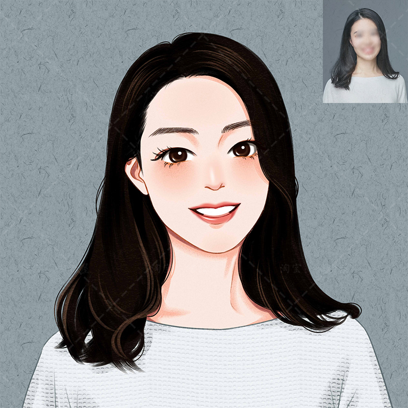 A day original crayon style Q version avatar cartoon cartoon hand-drawn avatar custom live photo transfer hand-painted