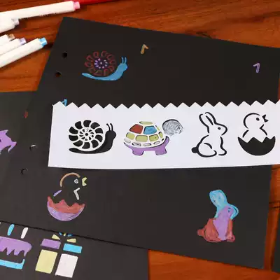 Theme lace map ruler DIY photo album album production handmade material accessories painting template Hollow set