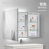 Bathroom mirror cabinet wall-mounted bathroom storage mirror cabinet wall-mounted led smart mirror cabinet cabinet storage cabinet wall-mounted