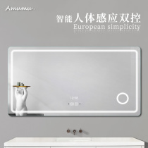 Smart bathroom mirror led mirror wall-mounted enlarged makeup mirror Bathroom mirror luminous wall-mounted wash bathroom mirror