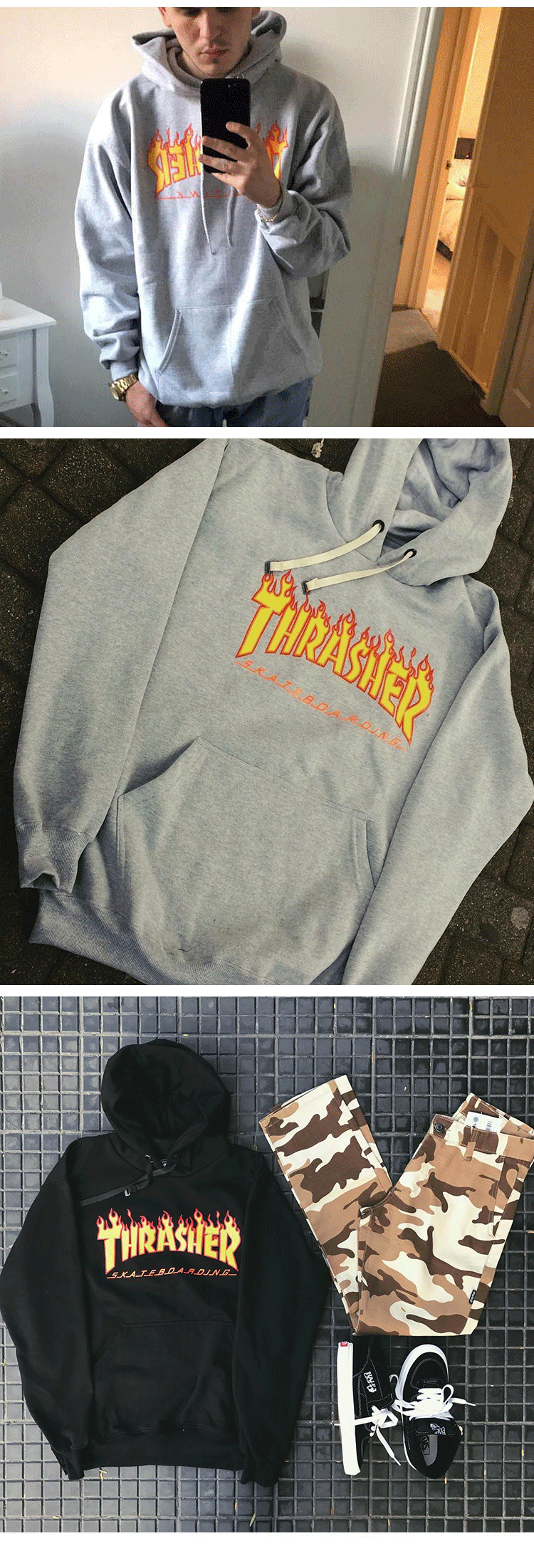 Sweatshirt homme THRASHER en Coton - Ref 3130423 Image 9