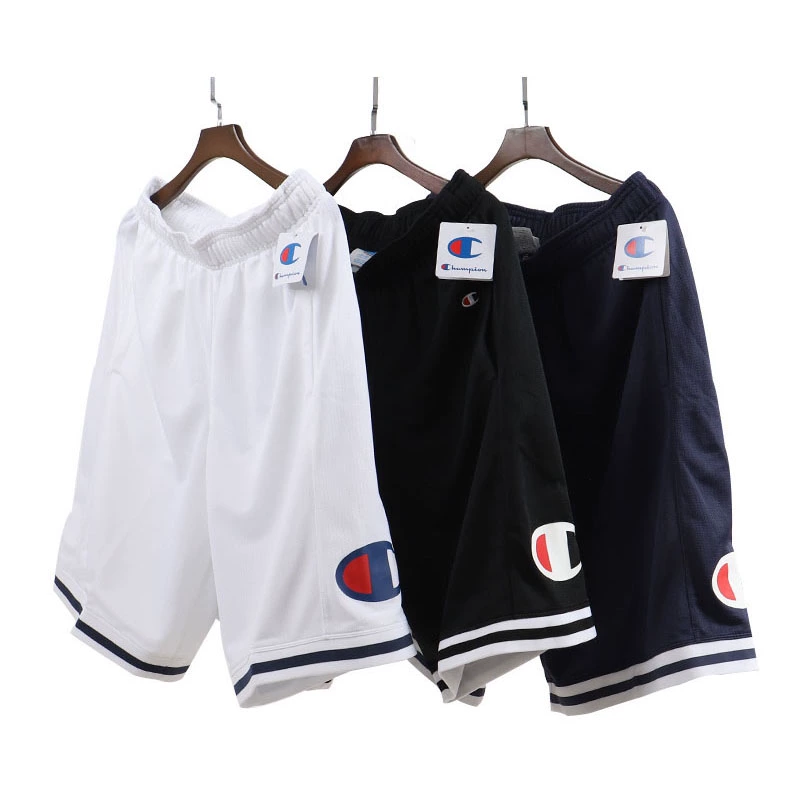 Authentic Champion Quần short Mỹ lưới thêu retro quần short vô địch cậu bé Sun Honglei cùng quần short - Quần short