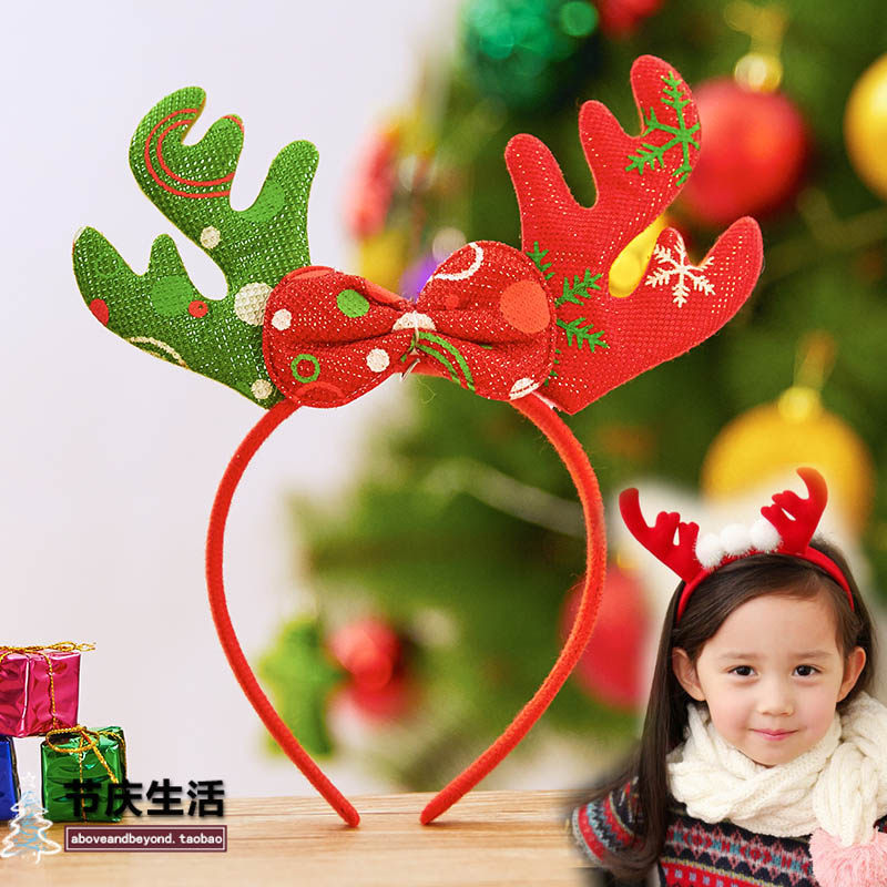 Christmas headwear headband adult children's suit dress up headband snowman antlers hair accessories Christmas props hairpin decorations - Taobao