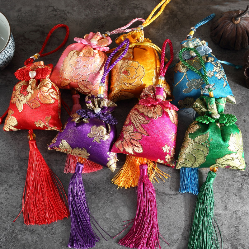Dragon Boat Festival sachet sachet carry empty bag diy material package traditional Chinese medicine mosquito repellent wormwood antique sachet pendant