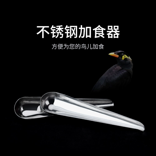 Птицы с кормушкой и кормовой ложкой, кормушка из нержавеющей стали, старший брат, взятка, кормушка для попугаев бровей, аксессуары для птиц клетки