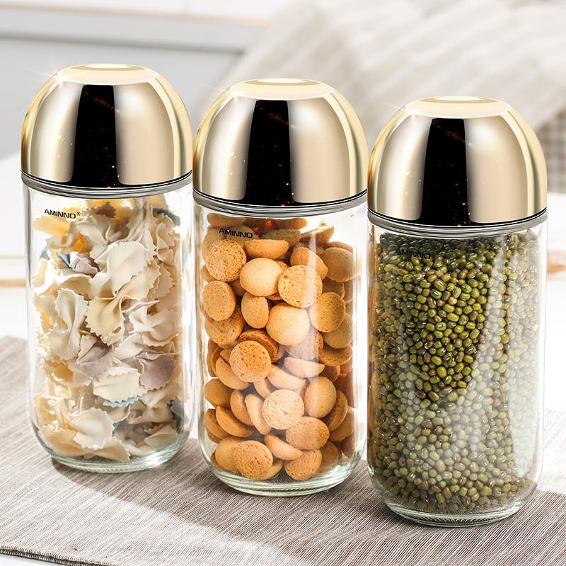 The SEAL pot tea glass bottle dried fruit jar kitchen storage box grain storage jar food grade storage tank