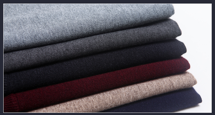 Mùa thu và mùa đông mới trung niên nam dài tay cashmere áo len cổ chữ v rắn màu áo len kích thước lớn cha áo len áo len áo len