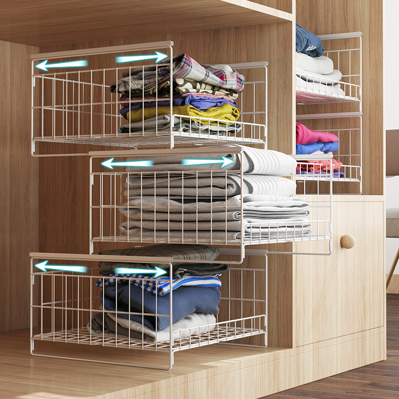 Dormitory wardrobe Layered partition storage and finishing artifact Drawer-type cabinet Clothes shelf Clothes partition shelf