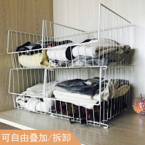 Wardrobe storage bag dormitory shelf clothes layered partition partition shelf clothes cabinet clothes finishing artifact