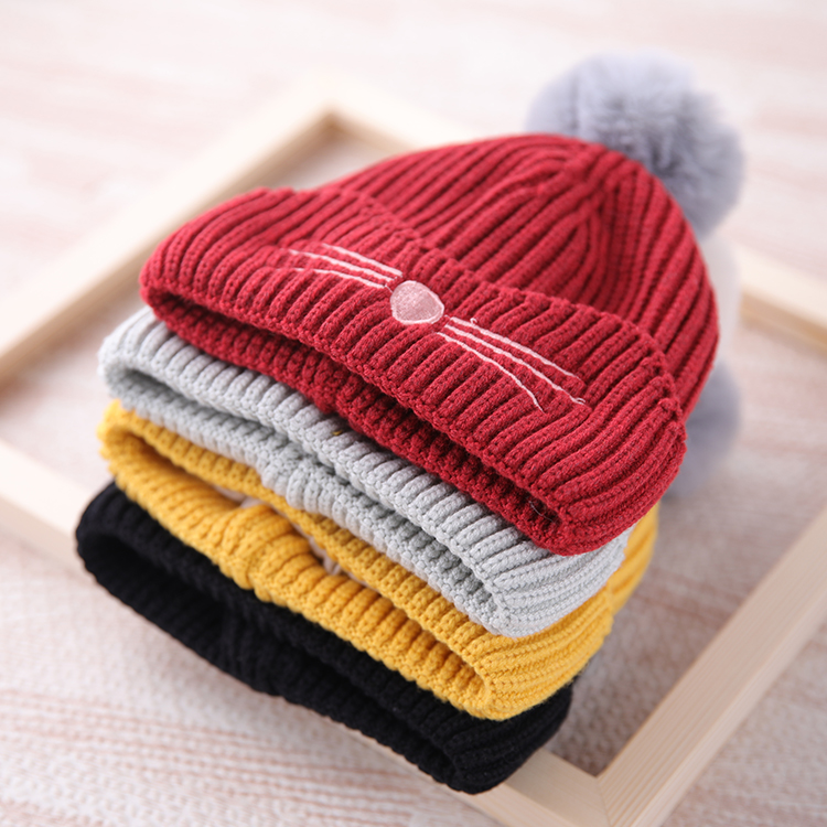 Baby hat autumn winter baby cute super cute hair line hat winter female baby knitted hat winter cover head cap