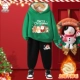 [Рождественский плюшевый костюм с капюшоном] Зеленый партнер Christmas_5 + Черный милый рождественский X_K5