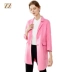 Zormei mùa đông mới màu rắn trung dài áo len mỏng nữ áo len E54SM20 - Trung bình và dài Coat Trung bình và dài Coat