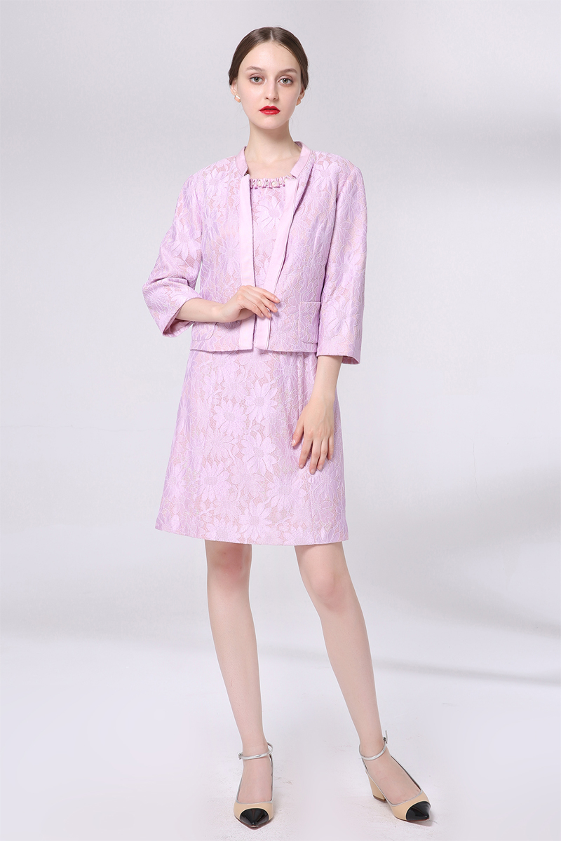 Zormei Mid-year Female Solid Color Dark Flower Casual Slim Nhỏ Suit ngắn Áo khoác ngắn E61SO13 - Business Suit áo da nữ đẹp