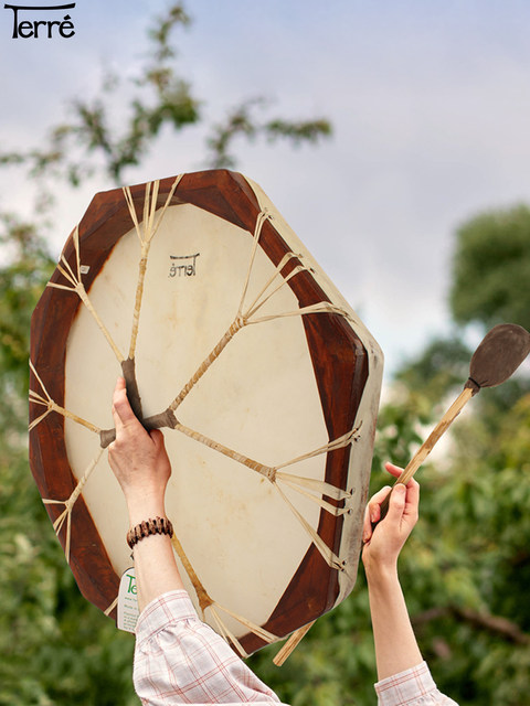 German German Indian drum Terre frame drum cowhide sheepskin Mansha drum music therapy Shaman hand drum