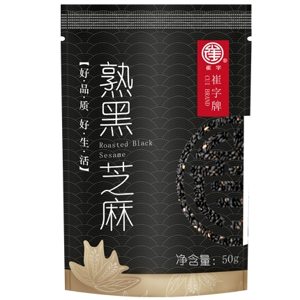 崔字牌 10 x 50 г приготовленные кунжутные черные жареные кунжутные глифосат домашний оригинальный аромат бесплатный пакет с водой