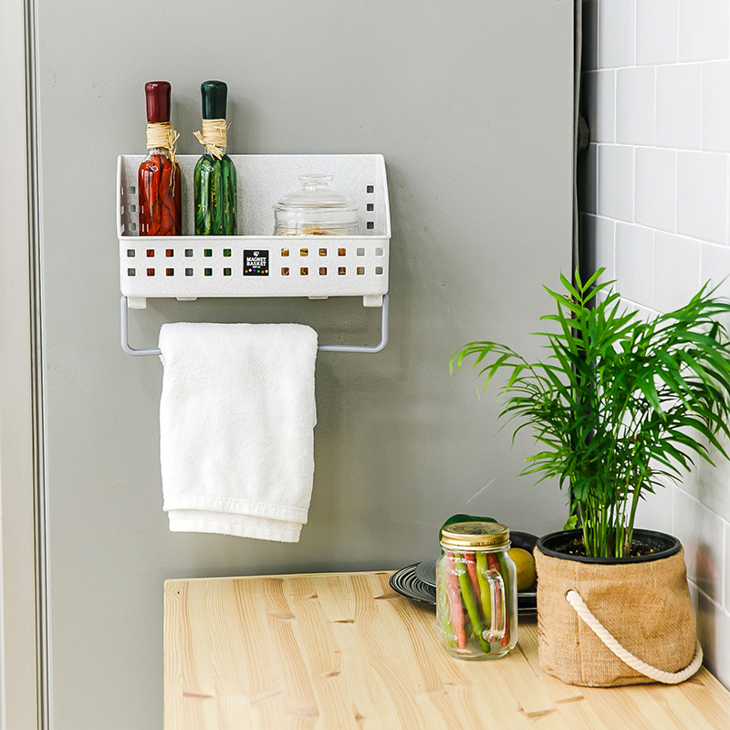 IRISIRIS Refrigerator Side Wall Magnetic Kitchenette BASKET STONES COLOR MAGNET BASKET MGT STRONG MAGNETIC FORCE