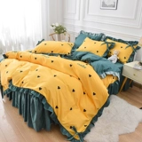 Шелковый комплект, покрывало, простыня, шелковистый пододеяльник для школьников, 4 предмета, скандинавский стиль, европейский стиль, 3 предмета