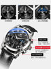 2025 New Brand Genuine Mechanical Watch Men's Watch Leather Strap Model Multifunctional Quartz Watch for Middle School Students