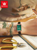 New Year's Gift New Brand Women's Watch Genuine Women's Watch Niche Light Luxury Watch Square Small Green Watch
